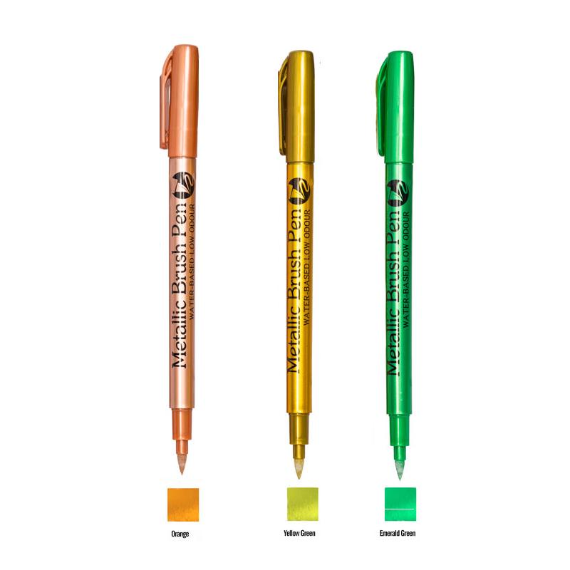 Color Metallic Markers Pen Paint Pens for Black Paper Glass Rock Painting Halloween Pumpkin Scrapbook Album