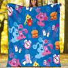 1pc Pistas Da Blue Blue’s Clues4 Theme Soft Flannel Throw Blanket - Digital Print, Polyester, Cozy for All Seasons, Perfect for Outdoor, and Travel