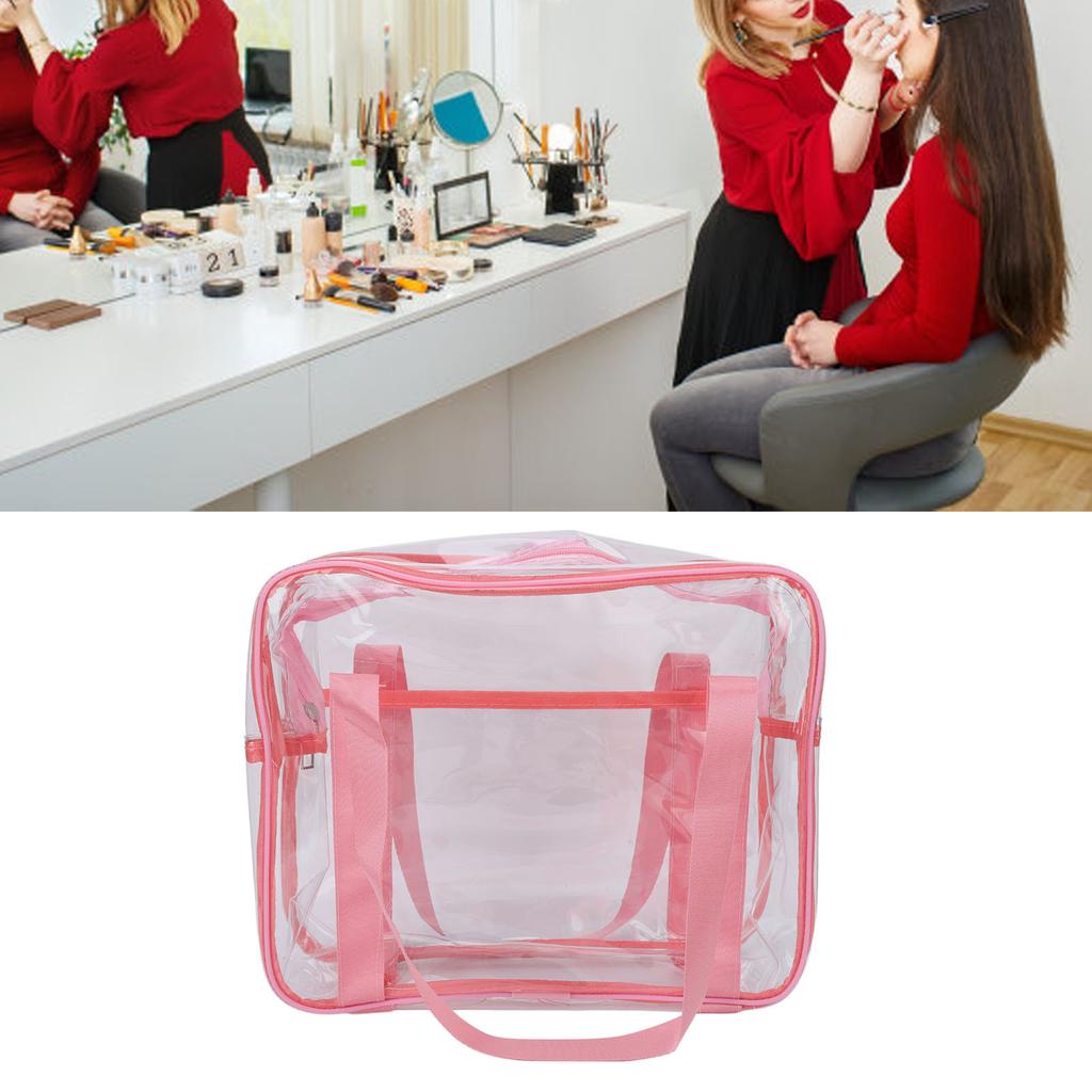 Clear Makeup Bag Large Capacity Waterproof   Closure Cosmetic Handbag Transparent Travel Toiletry Bag