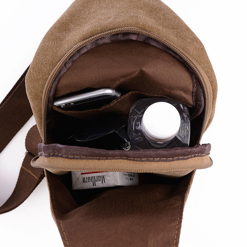 Men'S Breast Bag Sports And Leisure Canvas Messenger Bag Korean Version, Shoulder Bag Men'S, Backpack, Men'S Bag