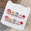 New Year Lion Dance Kids' Wearable Nail Art Stickers, Chinese Style, Colorful Cartoon, Ages 5-10.