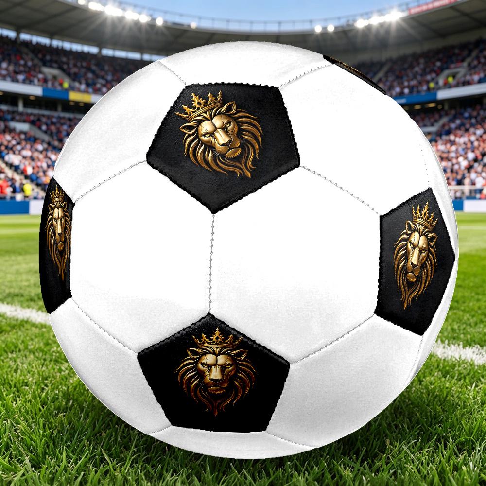 1PC Golden Lion Majesty Soccer Ball Size 5 Football Machine Sewn Indoor/Outdoor Universal Football S108