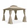 Pavilion Garden Tent Gazebo With Mosquito Net Beige