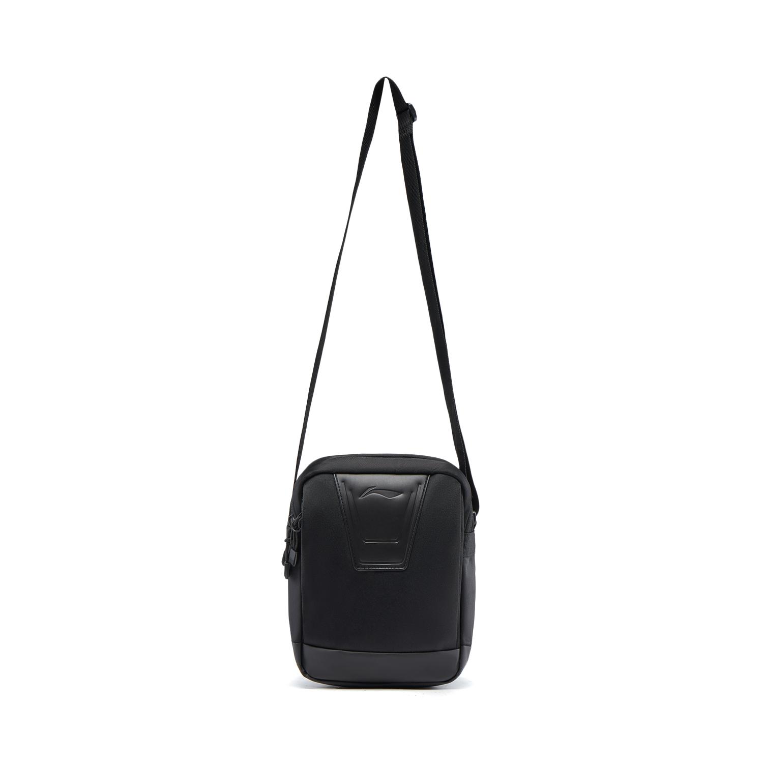 Li Ning Fitness Series Brand Logo Polyester Crossbody Bags Regular Unisex Black ABDV303-1 Regular