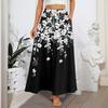 Gonne Maxi A Line da Donna Fluide Svasate con Orlo a Balze Vita Elastica Eleganti a Strati Boho Lunghe