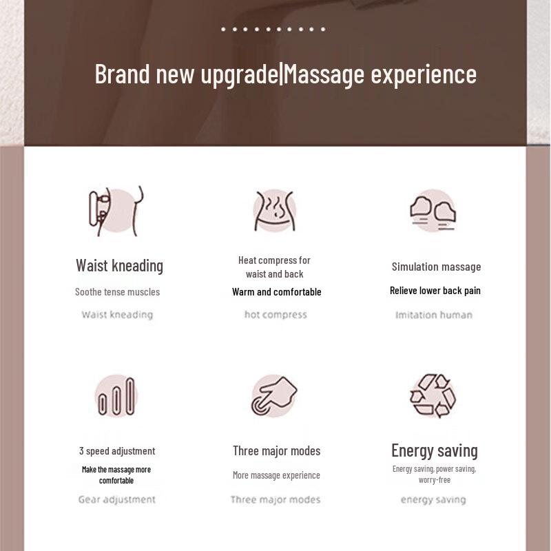 Aux 12D-827 Multi-functional Neck & Back Massage Pillow