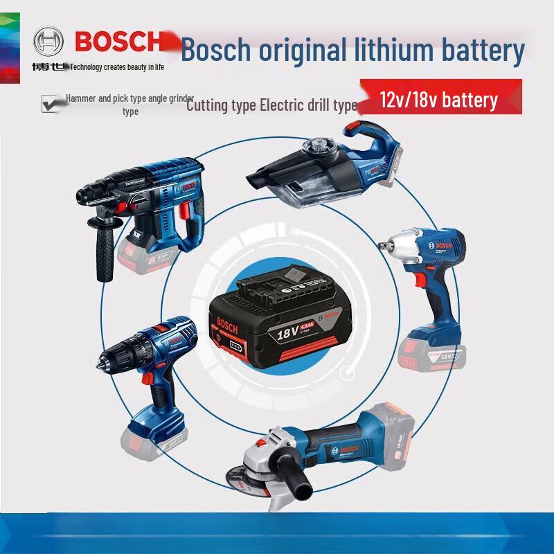 Bosch GSB/GSR180/120 Series Lithium Battery & Charger CN Plug (adapter Included)