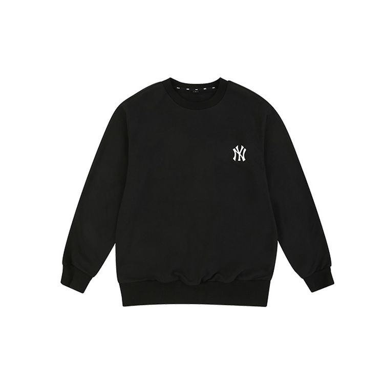 MLB New York Yankees Loose Fit Sports Casual Crew Neck Long Sleeve Sweatshirt Unisex sweatshirt Black 31MT03011-50L