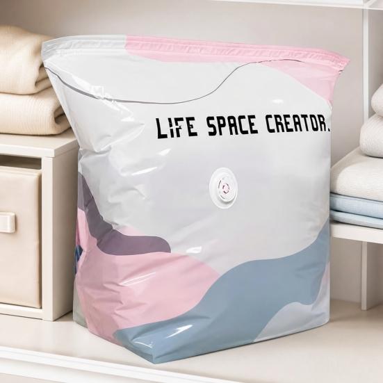 Pumpless Vacuum Storage Bags, Durable Mildew Proof Moisture Proof Clothes Storage, Large Capacity Design Compression Bags, for Clothes Bedding