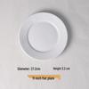 777 White Ceramic Round Dinner Plates