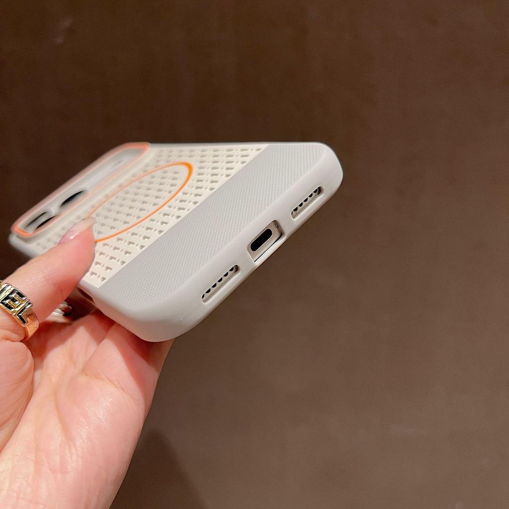 Magnetic Breathable Mesh Phone Case for iPhone 18 Pro Max, 17, 16 PM - Frosted, Anti-Slip, Full Coverage