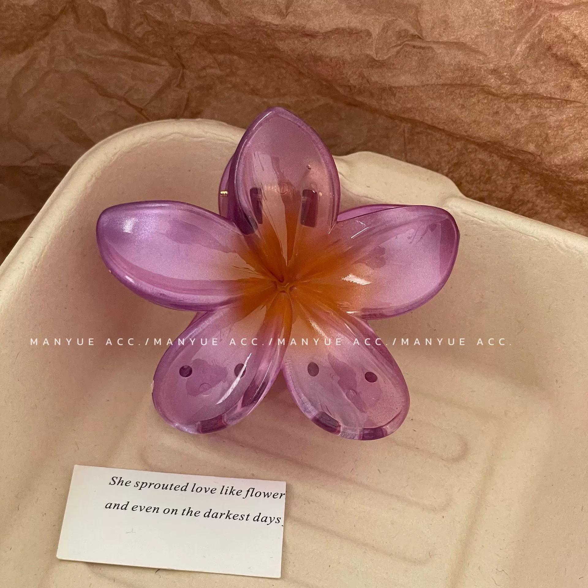 

Элегантные градиентные заколки для волос, заколки-крабы для волос в виде цветка большого размера, модный головной убор, шпилька для волос для женщин, девочек, краб, заколка, аксессуары для волос