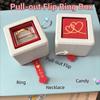 Rotating Pull Out Jewelry Box 3D Printed Couple Surprise Declaration Gift  Christmas Gift