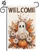 Welcome Halloween Ghost Fall Pumpkin 12x18 Inch Double Sided Garden Ag Funny Gift Outdoor Decoration HHZ UUV