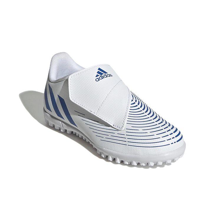 Adidas Edge.4 Vel Tf Durable Low-Top Soccer Shoes Kids Soccer Shoes White Blue GZ7198