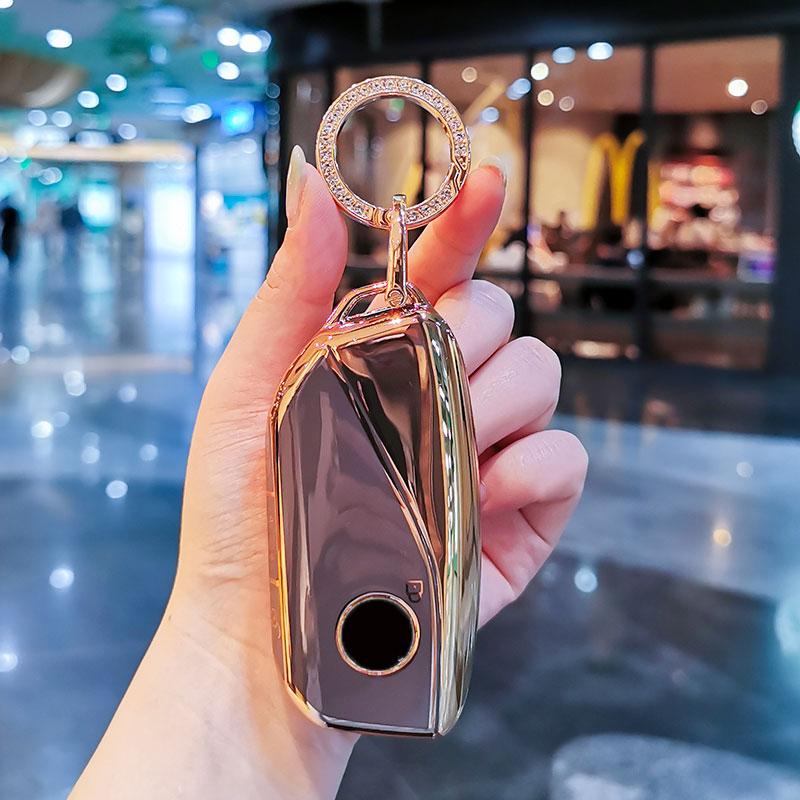 For BMW I7 X7 G07 LCI IX I20 X1 U11 7 Series G70 G09 XM U06 G81 M3 2023 TPU Car Key Case Cover Shell Fob Protector Keyless