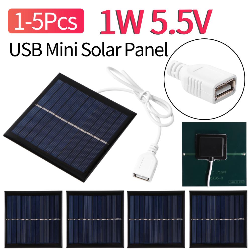 5-20Pcs 0.4W 1.5V Solar Panel Polysilicon Solar Epoxy Panel with Wire DIY Solar System Module for Battery Cell Charger Solar Toy