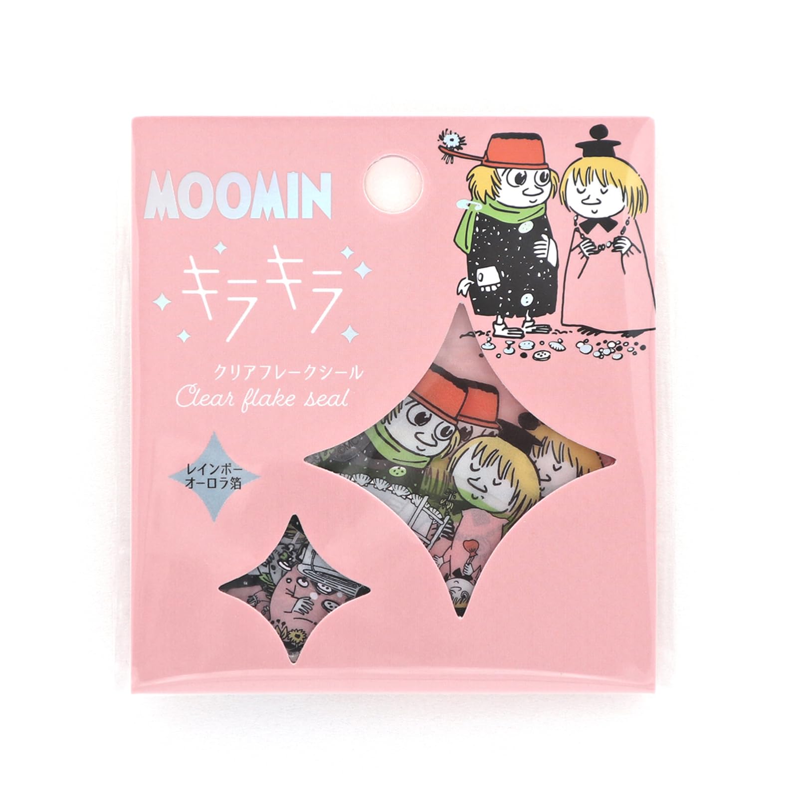 

World Craft Moomin Glitter Flake Aurora Crotto Yule and Skrutta Stickers, Foil, MOKFS-116