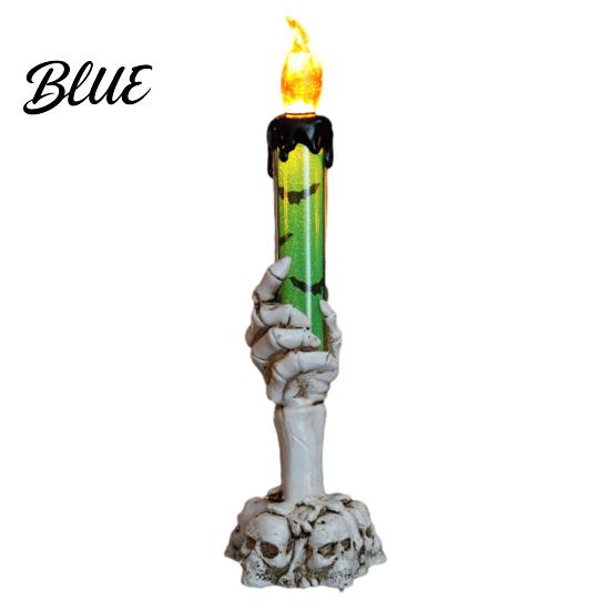 Secret Room Scary Decor Halloween LED Ghost Candle Light Spooky Hand Lamp Party Atmosphere Tabletop Decor Horror Light for Haunted House Decorative