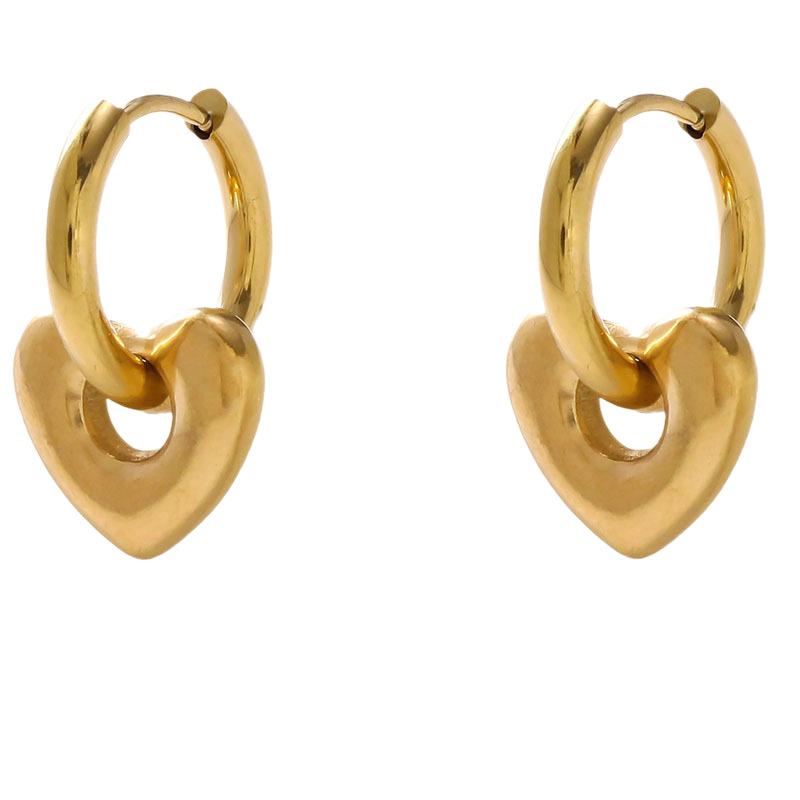 European and American stainless steel earrings, high-end fashion and versatile earrings, niche INS trend simple earrings