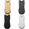 Elegant Women's Fashion Button Pocket Sleeveless Shirt With Sexy Irregular Hem Tank Tops