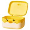 Soap Holder Container Portable Bathroom Dish Shower Little Yellow Duck No Punching Case Decorative Animal