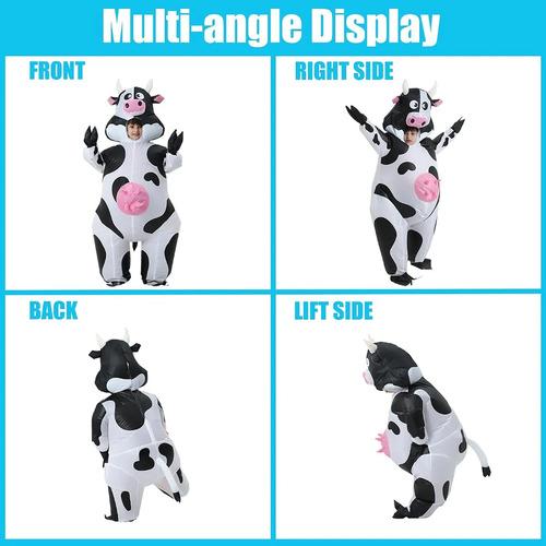 Inflatable Cow Costume For Kids, Fun Farm Cow Outfit For 8