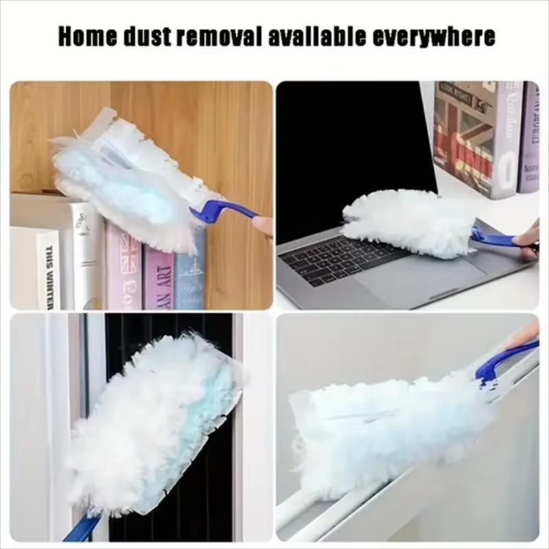 Brosse à épousseter jetable en fibre absorbante électrostatique pour climatisation, nettoyage de meubles de voiture, plumeau ménager en microfibre