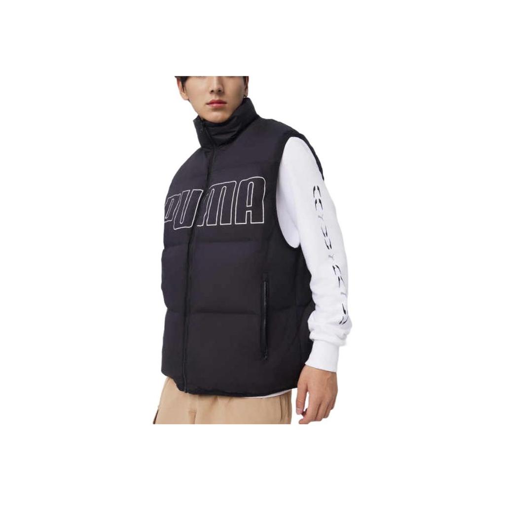 New PUMA PUFFER DOWN Vest Unisex Black 687431-01
