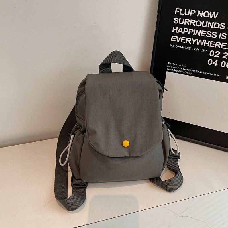 2025 autumn new canvas backpack women's rest backpack lightweight large-capacity flip bag travel student schoolbag