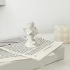 2 Pcs Mini Cupid Figurine Small Resin Cherubs Playing Musical Instrument