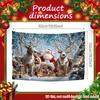 1Pcs Santa Reindeer Christmas Eve Sky Decoration Background Xmas Backdrop Decorations For Photo Studio Photo Booth Party