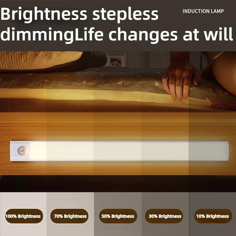 Schrankleuchten Bewegungssensor LED Kabellos USB Unter Ultra Dünnes Nachtlicht Für Küchenschrank Schlafzimmer Kleiderschrank Innenbeleuchtung