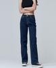 Marop 9101 Brushed High-Rise Wide Denim Pants (Dark Indigo)