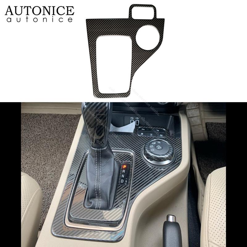 Carbon Fiber Color Stainless Auto Inner Gear Shift Panel Cover Fit for Ford Everest Endeavour Accessories Right Hand Side