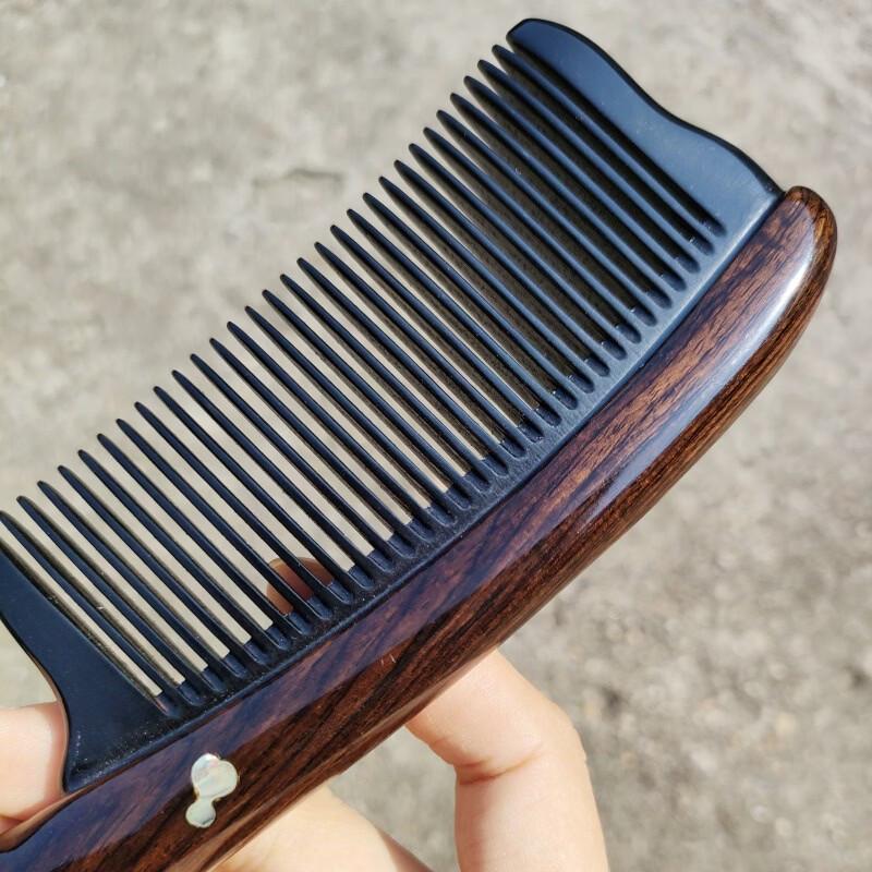 Purple Sandalwood Inlaid Wooden Comb