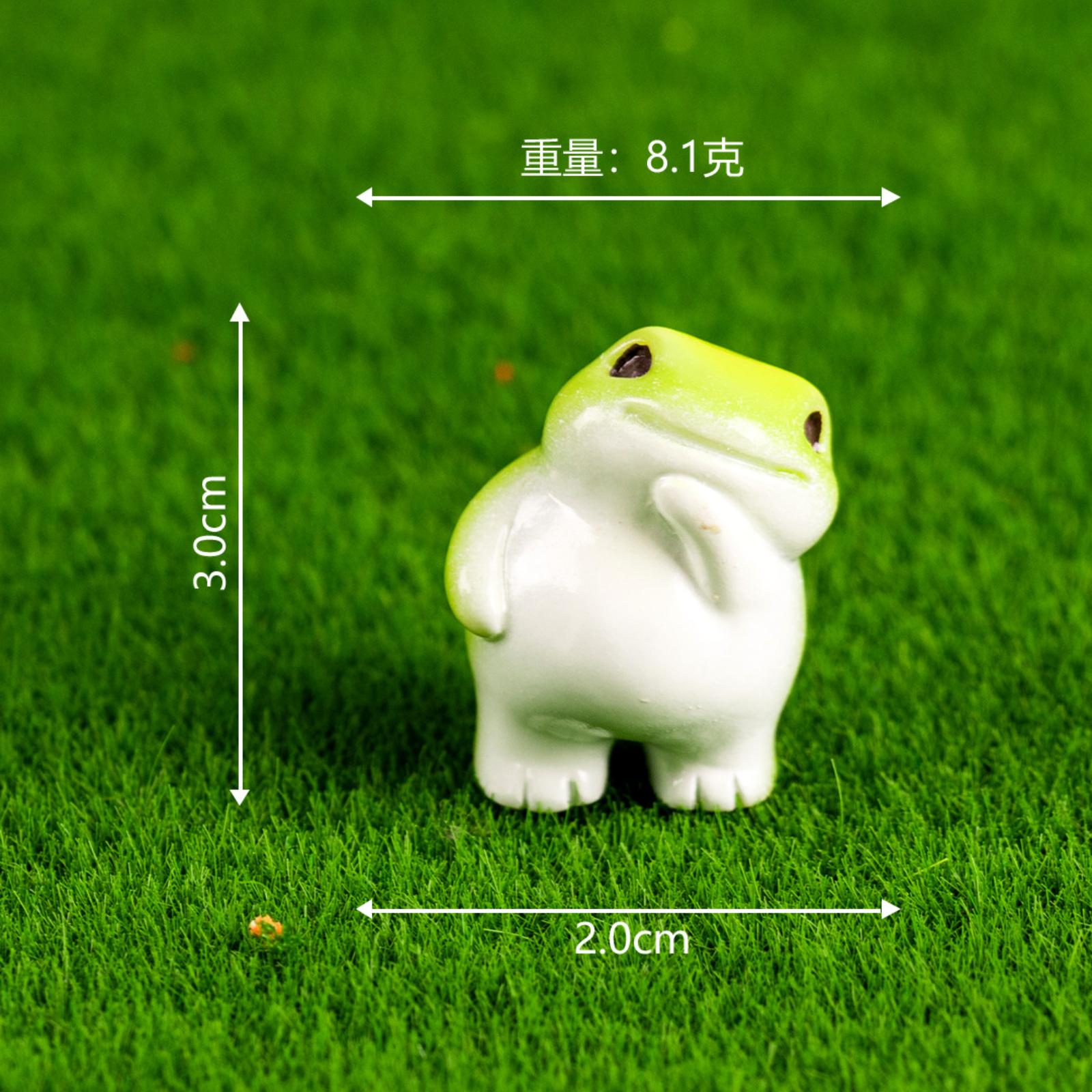 

Creative Resin Miniature Frog Figurine Micro Landscape Accessory Cute Cartoon Style Decorative Collectible for Home Office Garden Display One Size
