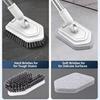 2 In 1 Cleaning Brush Extendable Long Handle Dual Head Design Dual Purpose Scrubber For Bathroom Floor Gap Cleaning
