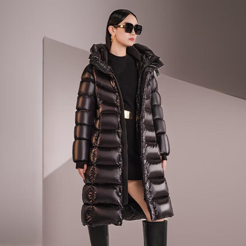 Gaofun Queen 3.0 Women's Long Hooded Shiny Goose Down Puffer Coat