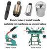 2.0-22mm Metal Punch Hole Eyelet Grommet Dies for Hand Punch Press Mold for Cloth Shoes Leathercraft Belts Sewing Accessorie