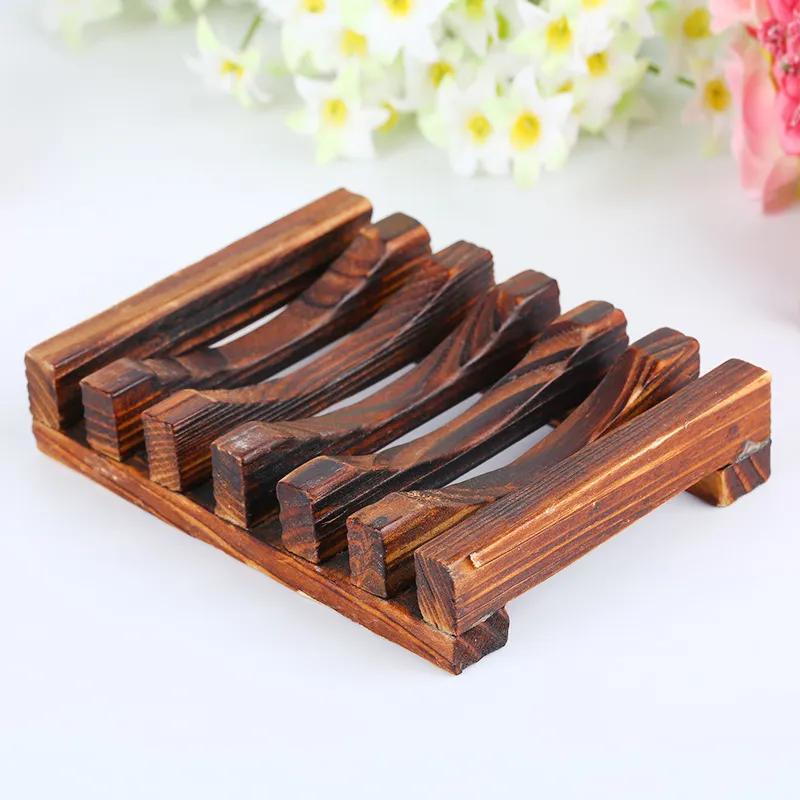Natural Wood Soap Holder Bathroom Soaps Dish Shower Storage Support Multi-purpose Kitchen Sponge Rag Container Shelf FMT2050