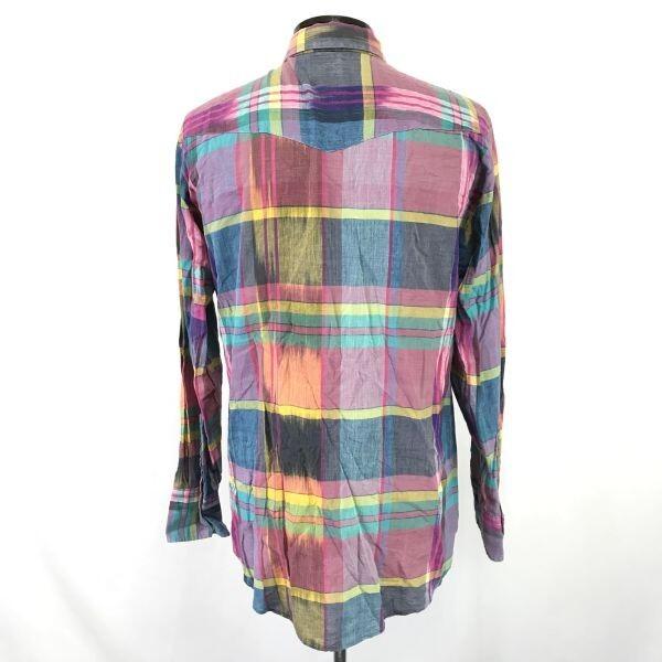 USA Vintage Roper Long Sleeve Western Shirt Multicolor Check L Men(USED)