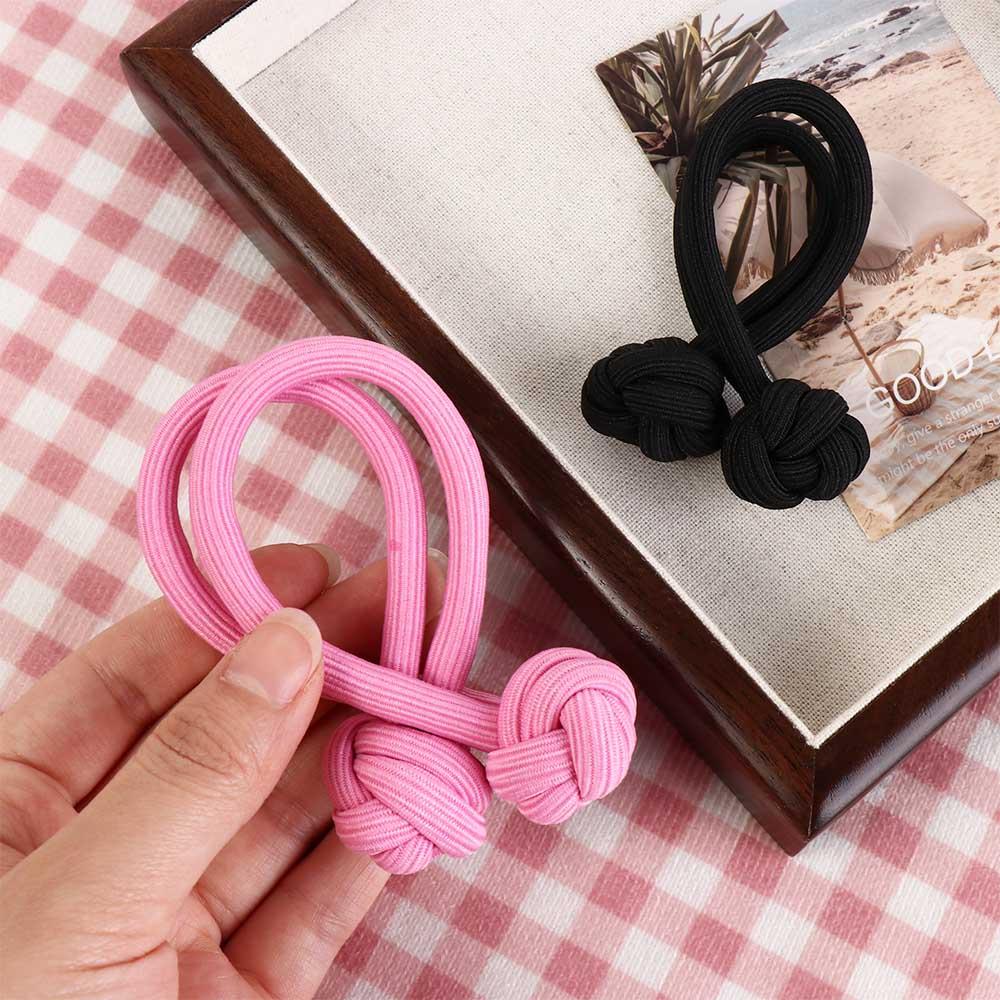 Rubber Chinese Knot Hair Rope Solid Color Korean Rubber Band Sweet Elastic Hair Ring  Female/Girls