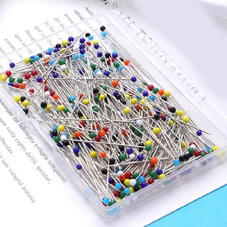 Straight Quilting Pin for Dressmaker Long Straight Pin White Colorful Sewing Pin for Fabric Sewing Dressmaking Project