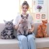 1PC 50CM 3D Simulation Cats Pillow Cute Animal Washable Plush Stuffed Kids Toy Sofa Pillows Home Decoration Kawaii Room Decor