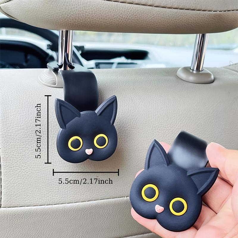 3D Katzen Cartoon Haken Auto Sitzhaken Für Kopfstütze Fahrzeug Tier Kopfstützen Haken Niedlicher Aufbewahrungshaken Für Taschen Kleiderhaken