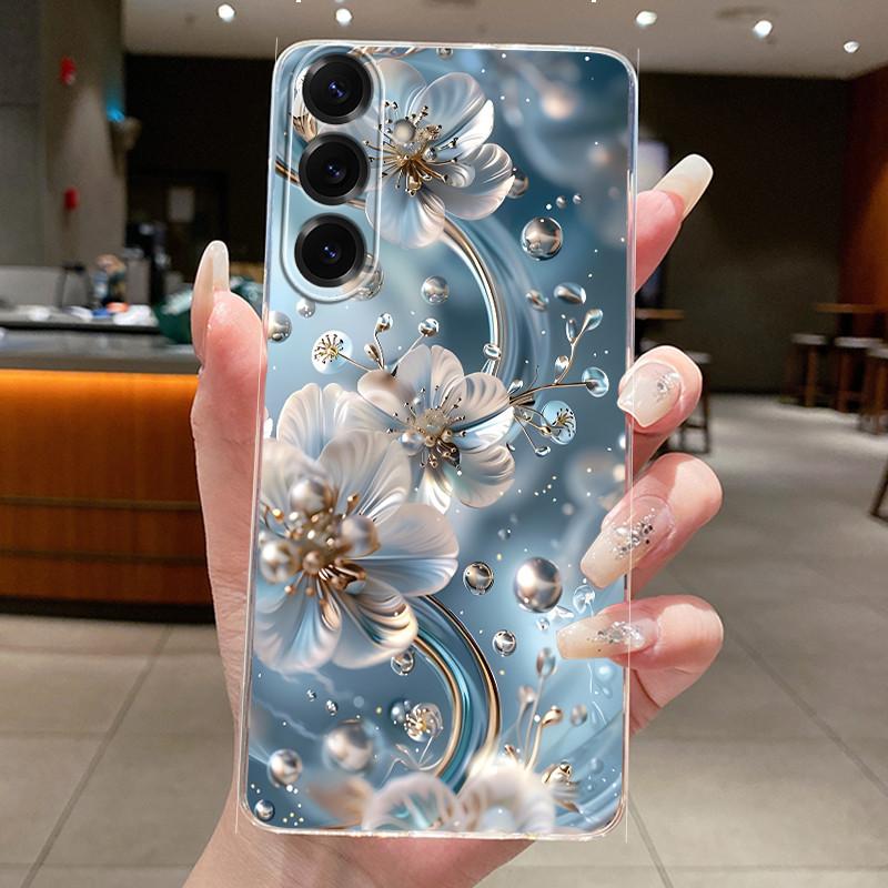 For Samsung Galaxy A17 4G 2025 Case Clear Beautiful Butterfly Flowers Printed Soft Silicone Cover For Samsung A17 A 17 5G Cases