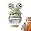 Knitted Positive Penguin Positive Energy Penguin Doll With Encouragement Card Wearing Hat Doll For Friends Encouragement