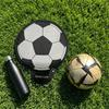 Football Pattern Foldable Hand Fan Pocket Size Round Fan Creative Mini Handheld Fan  Daily Use