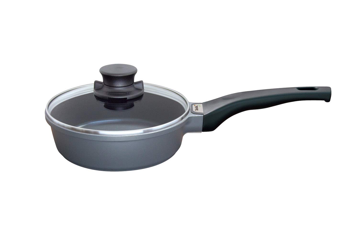 

Эмалированная сковорода Fuji Черная Сковорода для соте Westfalia 18 см Подходит для индукционных плит Крышка из стекла в комплекте WF-18SP чёрный